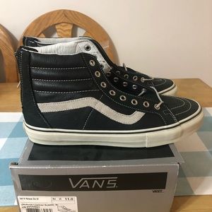 Vans sk8 hi premium leather zip lux size 11 2015
